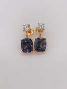 18kt Gold Plated Sapphire Earrings