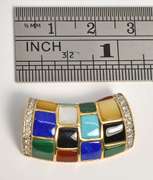 Colorful Mosaic Style 14k Slide or Pendant