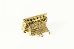 14K Yellow Gold Ornate Retro Cabin Cottage House Home Charm/Pendant