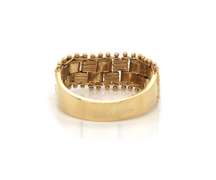 Trendy 14kt YG Textured Villa Flex Ring