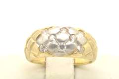 LADIES 14 KT WOVEN DESIGN DIAMOND BAND
