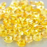 Fantastic 3.14ct diamond cut yellow Sapphire set