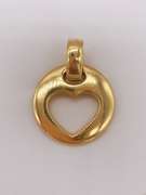 18kt Solid Yellow Gold Heart Pendant