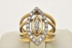 LADIES 14 KT YELLOW GOLD DIAMOND RING
