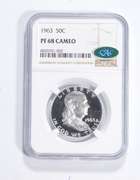 PF68 CAM 1963 Franklin Half Dollar - CAC - Graded NGC