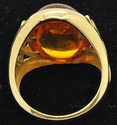 STUNNING AMBER SET IN 14KT YELLOW GOLD