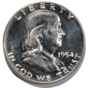 Choice Proof 1954 Franklin Half Dollar