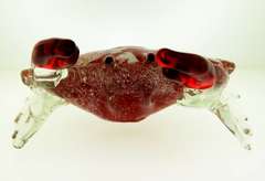 Hand Blown Art Glass Crab Scuplture