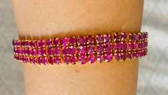 47.0 CT Ruby Bracelet in 18kt Solid Yellow Gold!