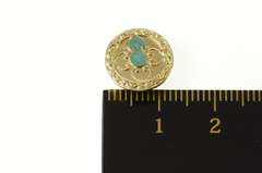 10K Yellow Gold Floral Design Simple Slide Bracelet Charm/Pendant