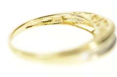 10K Yellow Gold Mom Diamond Band Mother's Day Ring