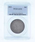 AU53 1813 Capped Bust Half Dollar - Graded PCGS