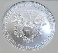 2008 Unc Silver Eagle  NGC GEM Unc