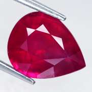 Beautiful 3.28ct pear cut imperial red Ruby