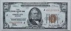 CH CU $ 50 Kansas City 1929 Series National Currency Note