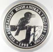 1998 Australia 30 Dollars - 1 Kilo .999 Fine Silver Kookaburra
