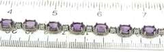 Sterling Silver Oval Amethyst Tennis Bracelet