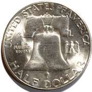 1952 S  Choice BU Key Date Franklin Half