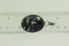 Silver-Tone Quartz Gemstone Pendant