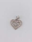 14kt Gold & Diamond Heart Pendant