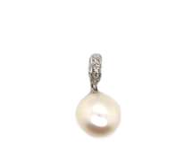 Elegant Stainless Steel Grey & White Pearl Pendants
