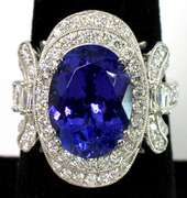 Enchanting Platinum, Tanzanite And Diamond Ring