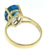 Incredible Yellwo Gold Blue Topaz Ring