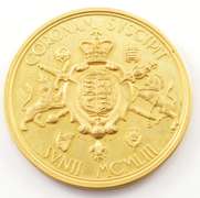 1953 Great Britain Elizabeth II Gold Plated Coronation Medal - Box