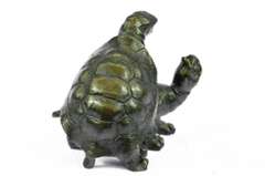 Turtle Reptile Garden Bronze Sculpture