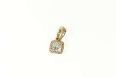 14K Yellow Gold Pandora Timeless Elegance Cushion CZ Pendant