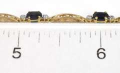 Classy 5-Stone Sapphire Bracelet in Yellow Gold