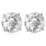 2.03 CT WHITE TOPAZ STERLING SILVER EARRINGS STUD