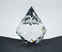 Tiffany & Co Faceted Clear Crystal Paper Weight