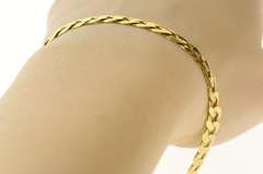 10K Yellow Gold 7.9mm Cuban Curb Link Classic Chain Men's Bracelet