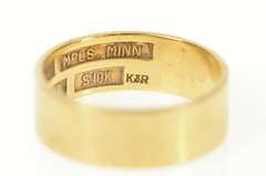 10K Yellow Gold Masonic Yod Symbol Men's Inscribed Band Ring