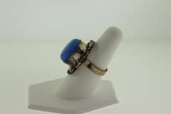 Silver-Tone Quartz Gemstone Ring