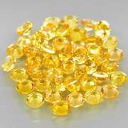 Fantastic 3.14ct diamond cut yellow Sapphire set