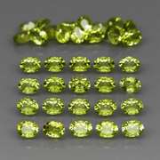 Real 6.75ct untreated apple green Peridot set