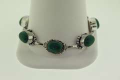 Silver-Tone Quartz Gemstone Bracelet