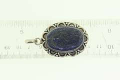 Silver-Tone Quartz Gemstone Pendant