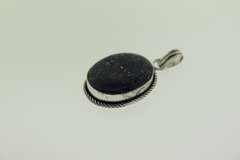Silver-Tone Quartz Gemstone Pendant