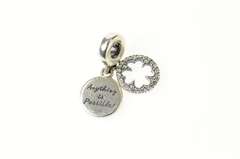 Sterling Silver Pandora Dazzling Clover Dangle Shamrock Charm/Pendant