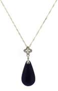 Sterling Silver Lapis Pendant on Chain