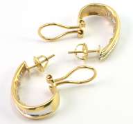 Eye-Catching Diamond J Earrings in 14KT Yellow Gold