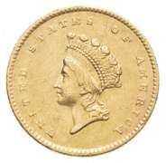1854 $1.00 Indian Princess Head Gold Dollar