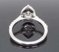 Pear Shaped Diamond Halo Engagement Ring