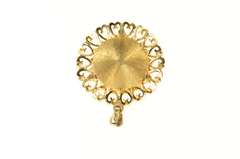 14K Yellow Gold Victorian Enamel Seed Pearl Clover Charm/Pendant