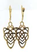 Fancy Yellow Gold Celtic Knot Earrings