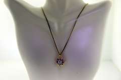 Italian Sterling Silver A Lot Of  Two Drop Pendant With Chain L