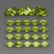 Real 8.18ct untreated apple green Peridot set